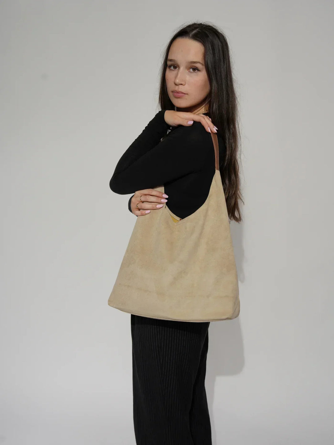 Luna | Suede Bag with Wallet