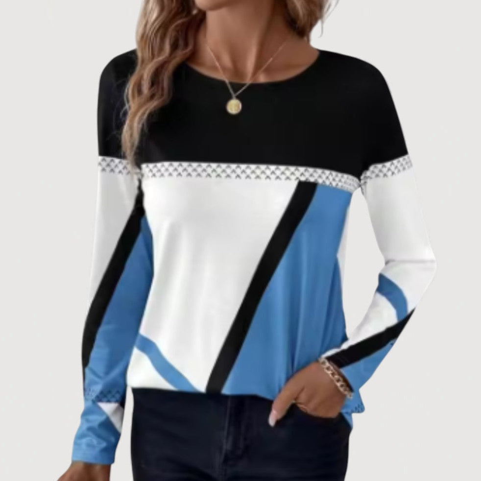ALYSIA – GEOMETRIC PRINT TOP