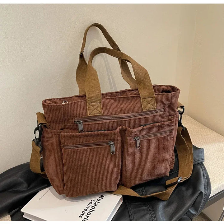 Elena | Urban Cord Tote Bag
